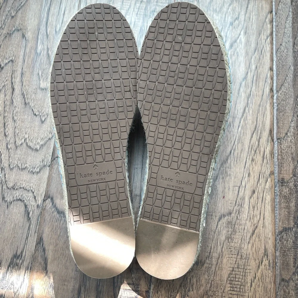 Kate Spade New York Laila Blue Bird Suede Espadrille Slip-On Mule Shoes 9.5 NWOT - Picture 8 of 10